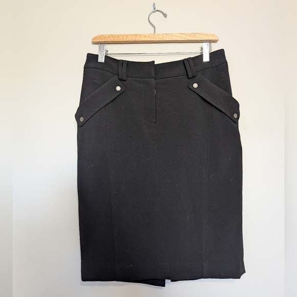 2/$20 Sandra Angelozzi Classic Black Pencil Skirt Size 6 - Picture 1 of 9